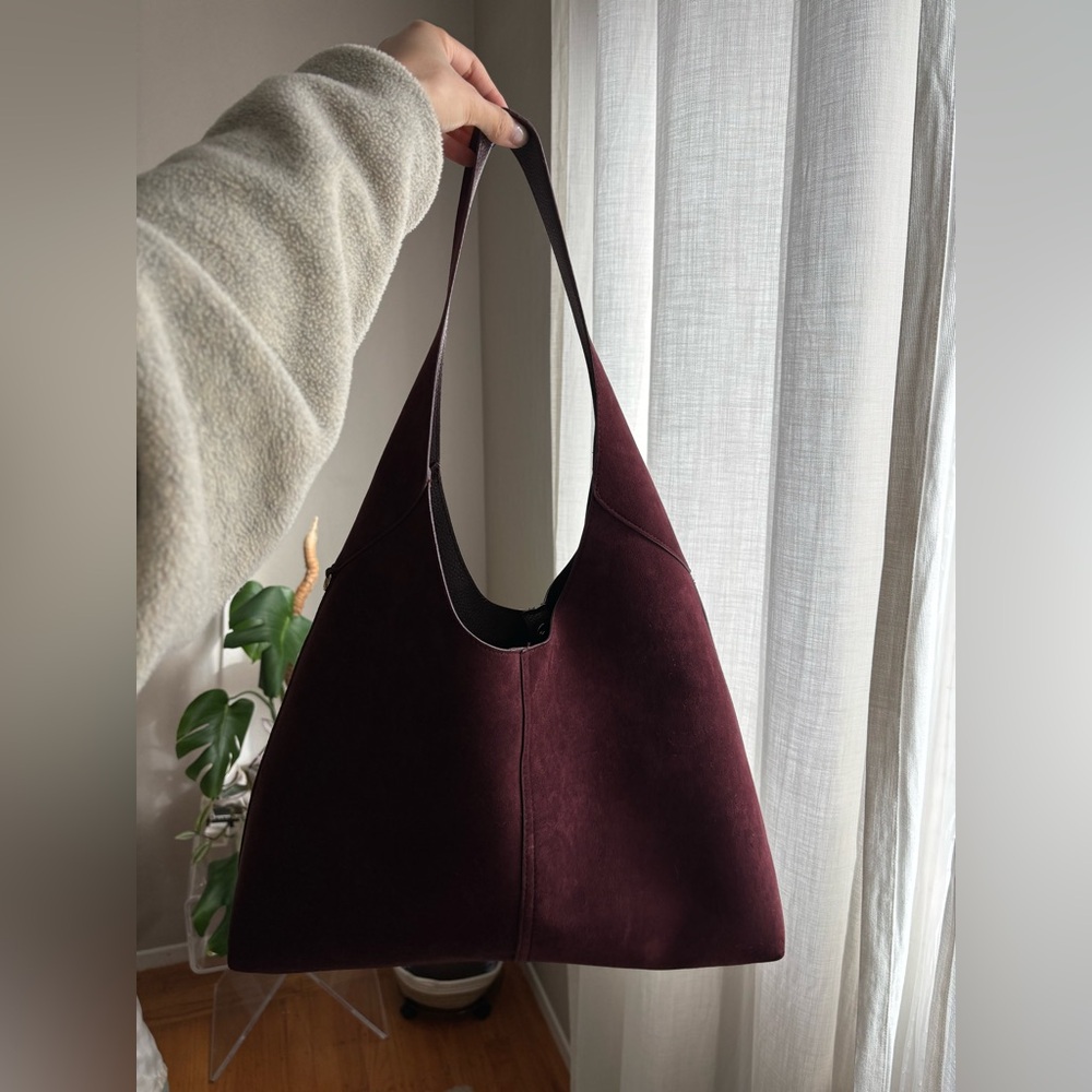 Slouchy oversized faux suede